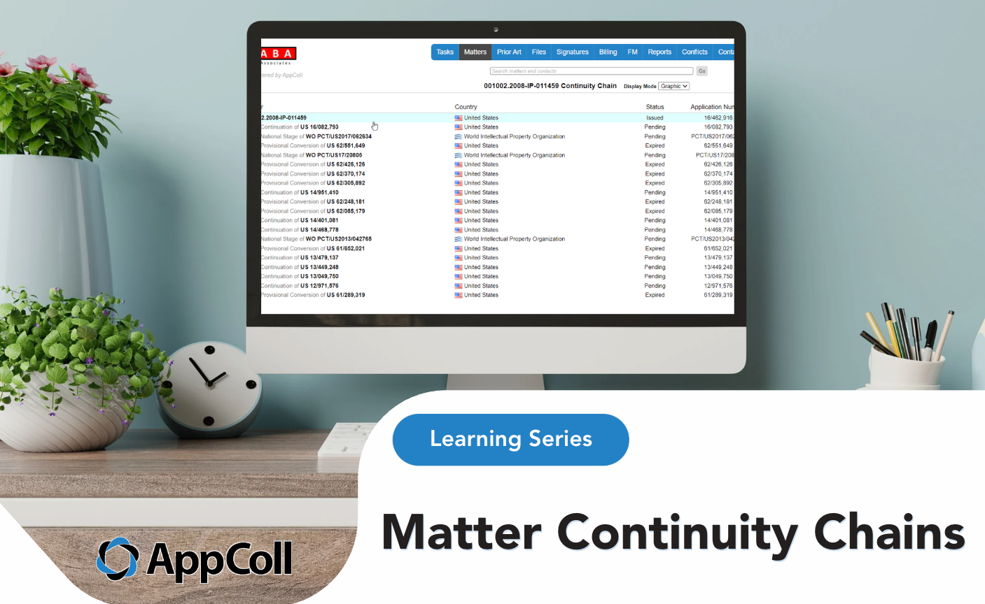 AppColl Matter Continuity Chains